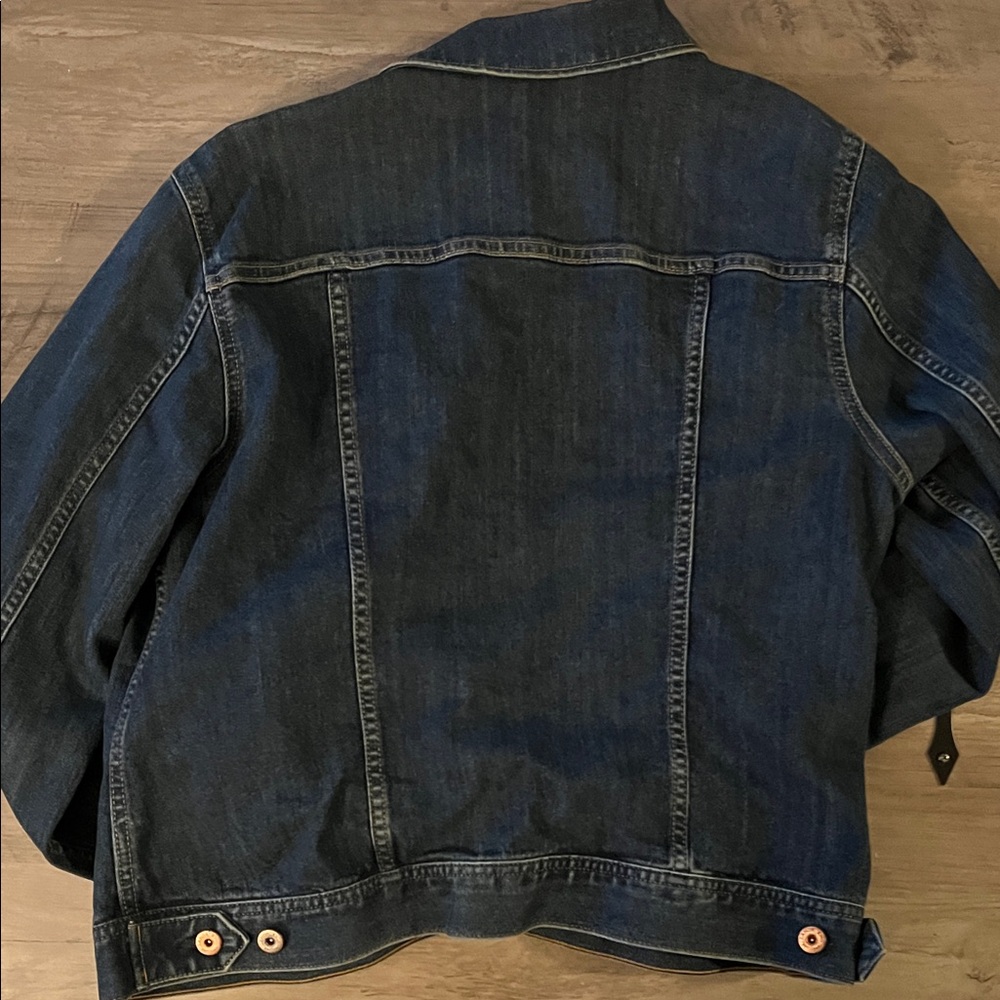 Lands' End Dark Blue Denim Jacket - Picture 5 of 6